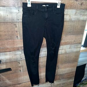 Old Navy Súper Skinny Rockstar Ankle Mid Rise Jeans Black 8